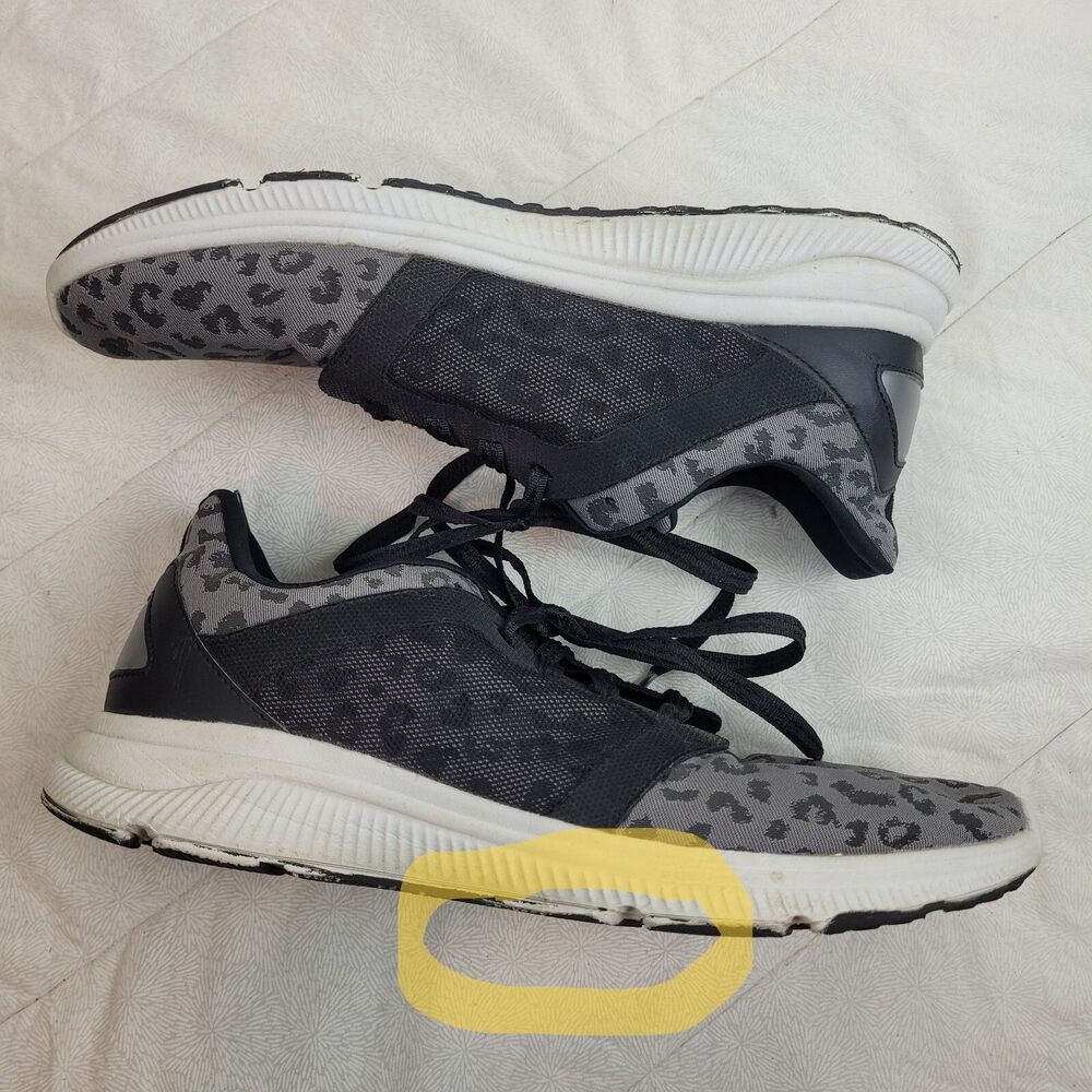 AVIA Deluxe Trainer Women's Gray Leopard Print Fabric Memory Foam Sneaker Sz 12 - Picture 6 of 12